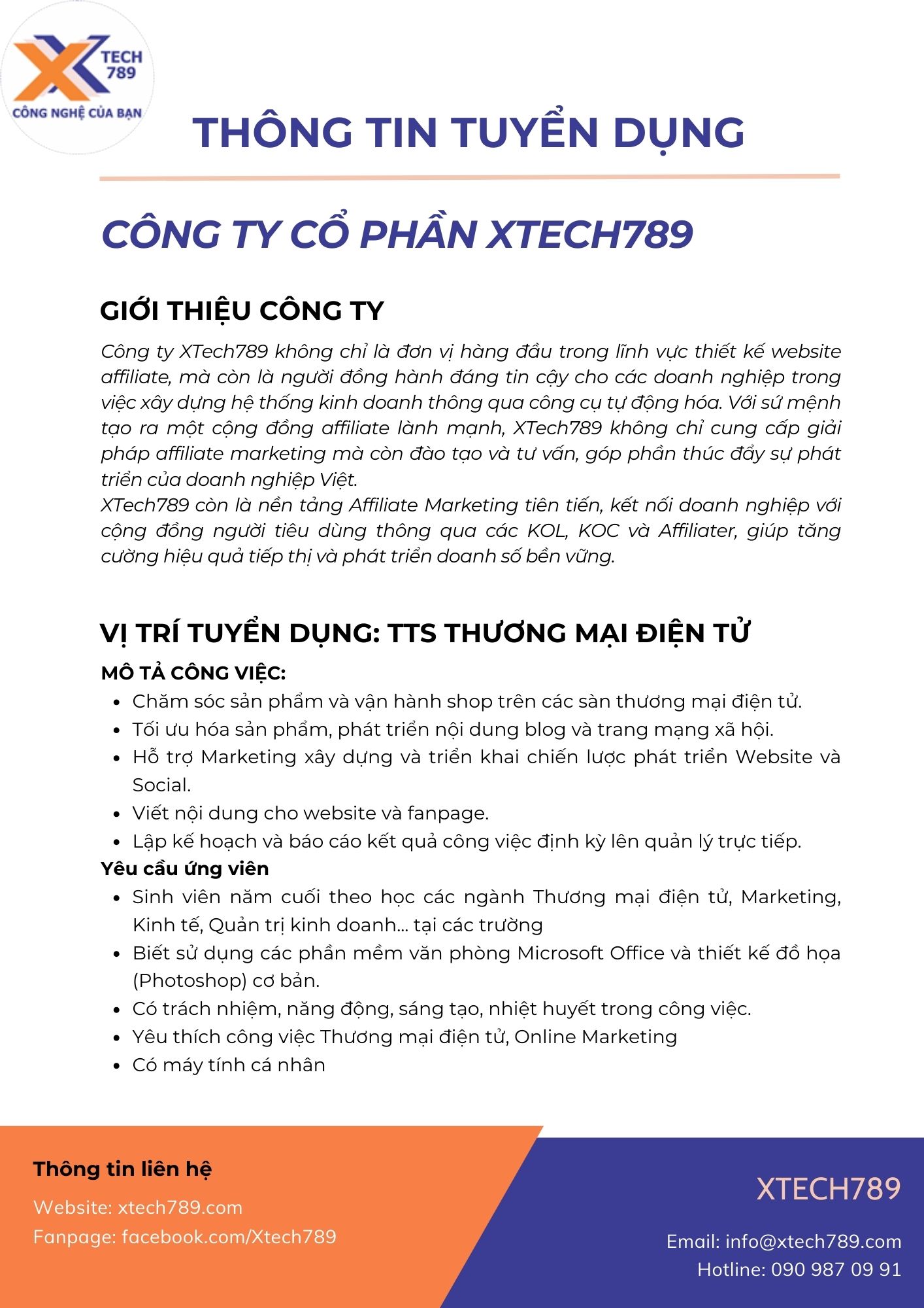 tuyển dụng thương mại điện tử